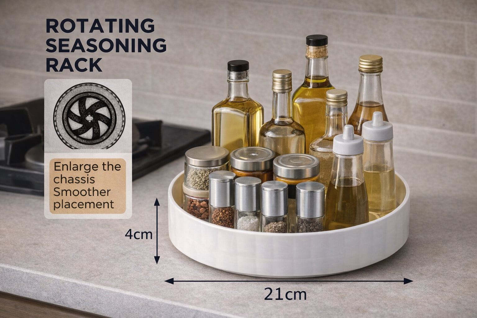 Organizador Giratorio 360° Multiusos para Cocina y Baño